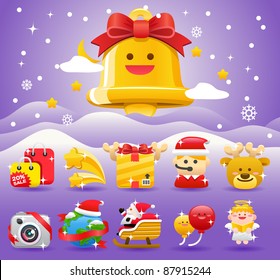 christmas,Xmas icon & background collection