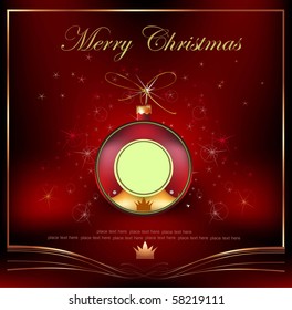 Christmasy idea of golden label