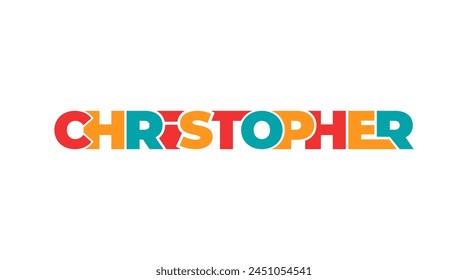 CHRISTOPER name lettering typhography text illustration vector