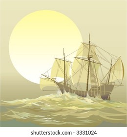 Christopher Columbus  caravel "Santa-Maria"