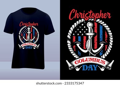 christopher columbus day tshirt design