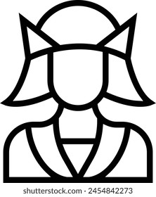 christopher columbus icon. Thin linear style design isolated on white background