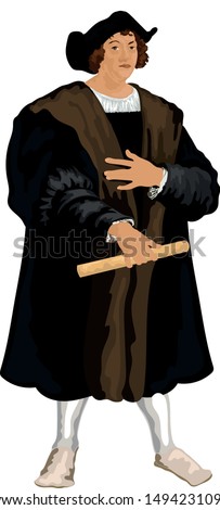 Christopher Columbus Italian Explorer, Navigator & Colonist Vector