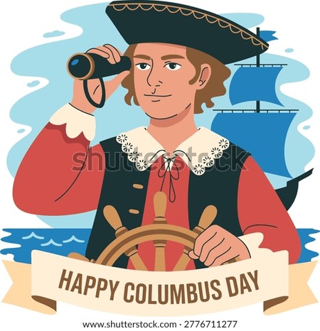 Christopher Columbus sailing ship navigator.