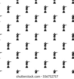 Christopher Columbus statue pattern. Simple illustration of Christopher Columbus statue vector pattern for web