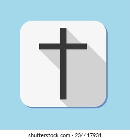 Christ's cross on a blue background