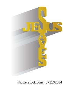 Christ's cross on a white background