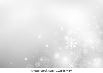 Chritmas holiday celebration theme colorful grey gredient abstract background with snow flake winter season.