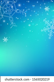 Chritmas and New year  holiday celebration theme colorful blue gredient abstract background with snow flake winter season.