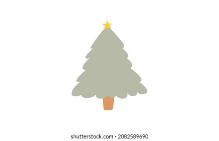 chritmas tree flat design cute perfect for poster ,card , etc 5000px X 3000 px eps