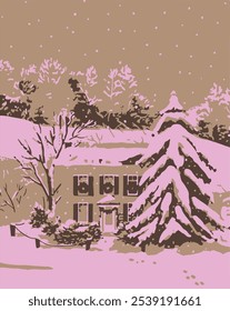 Chritsmas background with abstract design and ornaments