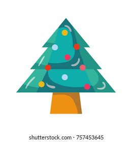 chritsmas pine tree with lights decoration
