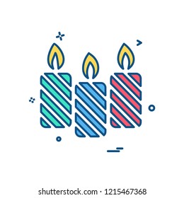 Chritstmas Candle icon design vector
