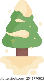 chritstmas tree pine snow snowy decoration holiday winter white green nature element december november
