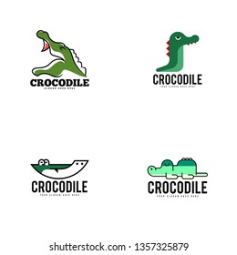 Chrocodile logo template. Reptile logo vector