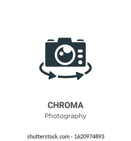 Chroma glyph icon vector on white background. Flat vector chroma icon symbol sign from modern photography collection for mobile concept and web apps design.