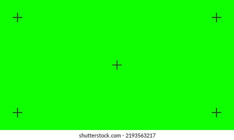 Chroma-Schlüsselhintergrund. Grüner Bildschirm mit Punktsymbol. Vektorgrafik