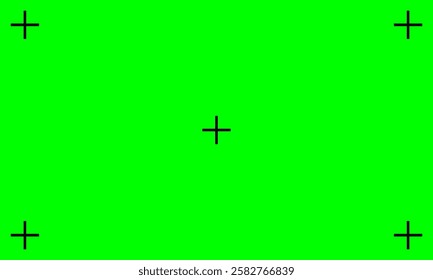 Chroma key background. Green screen with point icon. Vector stock illustration