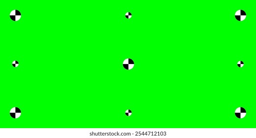 Chroma key green background with alignment markers. Perfect for adding special effects in video footage. Vector illustration for professional use.