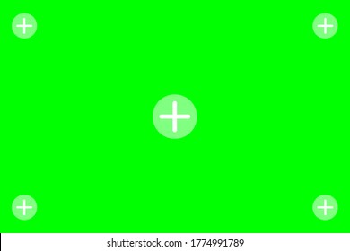 Chroma key pattern with dots for fixing and editing. Green background. Vector illustration.
