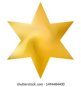 Chromatic background in the form of hexagram. Sign sacred religious symbol. Trendy soft color star. Yellow effective modern screen design for brochure, calendar, cards or invitation.