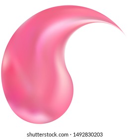 Chromatic background in the form of yin or yang. Trendy soft color element. Asian original east style. Pink effective modern screen design for brochure, calendar, cards or invitation.