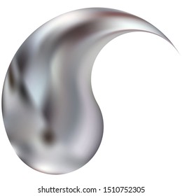 Chromatic background in the form of yin or yang. Trendy soft color icon. Buddhist original east style. Silver effective modern screen design for brochure, calendar, cards or invitation.
