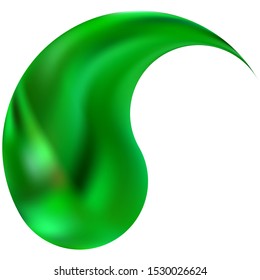 Chromatic background in the form of yin or yang. Trendy soft color art. Holographic original east style. Green effective modern screen design for brochure, calendar, cards or invitation.