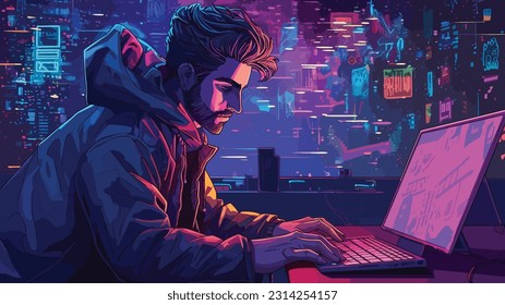 Código cromático: Explorando el arte figurativo del hackeo cibernético 