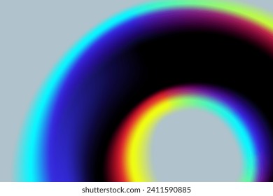 Chromatic effect  with a light neon blurred shape. Modern wallpaper design for poster, website, billboard, cover, advertisement