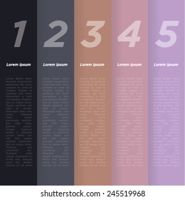 Chromatic harmony. Color palette. Colored vertical stripes background for infographics. Vector. 