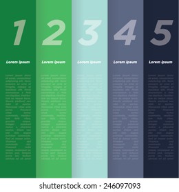 Chromatic harmony. Color palette. Colored vertical stripes background for infographics. Vector. 