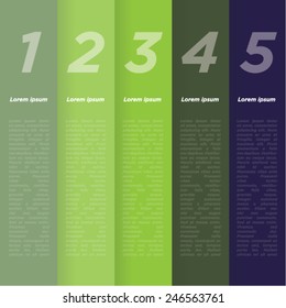 Chromatic harmony. Color palette. Colored vertical stripes background for infographics. Vector. 