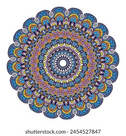 Chromatic Harmony: Colorful Mandala Pattern