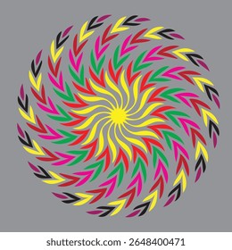 Chromatic Spiral alphabet vector design