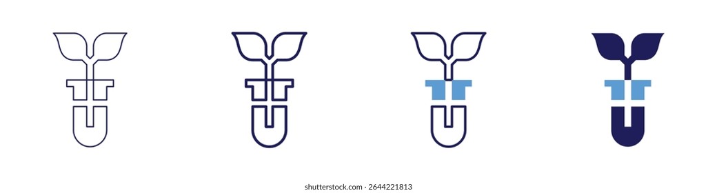 Chromatin structure icon in 4 different styles. Thin Line, Line, Bold Line, Duotone. Duotone style. Editable stroke.