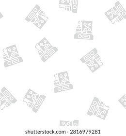 chromatograph electronic tool glyph vector seamless pattern. chromatograph electronic tool signthin illustration