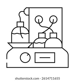 chromatograph electronic tool line icon vector. chromatograph electronic tool sign. isolated contour symbol black illustration
