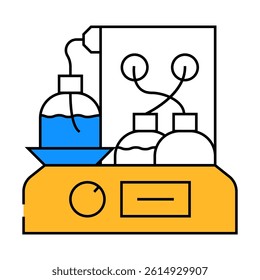 chromatograph electronic tool line icon vector. chromatograph electronic tool sign. isolated symbol illustration