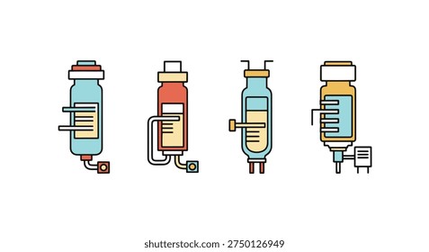 Chromatography Colum abstract digital color vector