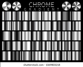 Chrome background texture vector icon seamless pattern. Light, realistic, elegant, shiny, metallic and chrome gradient illustration. Mesh vector. Design for frame, ribbon, coin, abstract.