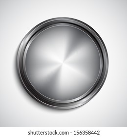 Chrome button. EPS10 vector