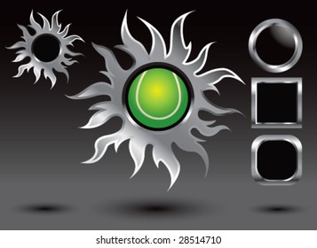 chrome buttons for tennis