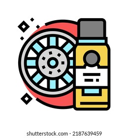 chrome cleaner detergent color icon vector. chrome cleaner detergent sign. isolated symbol illustration