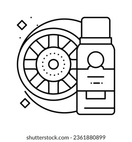 chrome cleaner detergent line icon vector. chrome cleaner detergent sign. isolated contour symbol black illustration