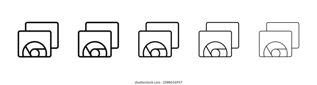 Chrome desktop remote icon Vector logo sign