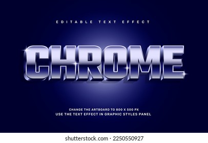 chrome editable text effect template