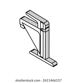 chrome faucet water isometric icon vector. chrome faucet water sign. isolated symbol illustration