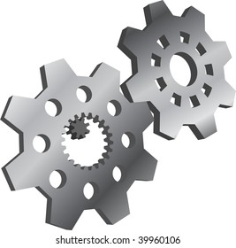 Chrome gear 3d