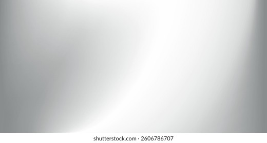 Chrome gradient foil background with metal mirror texture. Silver surface with light gloss abstract simple art design